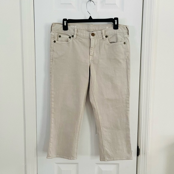 J. Crew ecru Matchstick Capri jeans- Size 30 - Picture 1 of 6